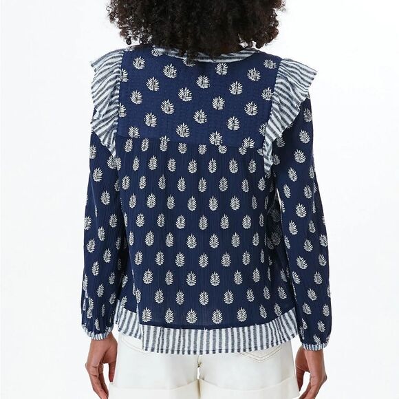 VINEYARD VINES NWT Deep Bay Fleur De Leaf Quilted Top 2X - Picture 4 of 13